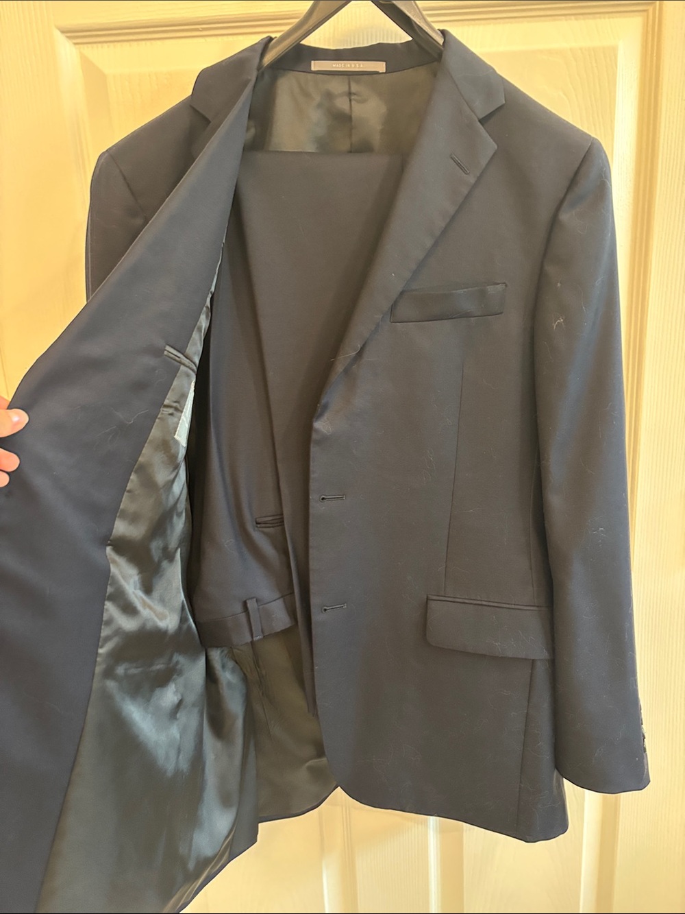 Hickey Freeman Navy Men's Blazer and matching Pants - Picture 3 of 5